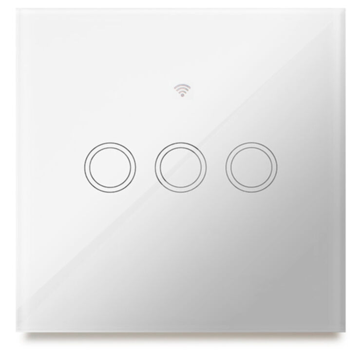 Умный сенсорный трехканальный ZigBee выключатель ZW-E3 Белый